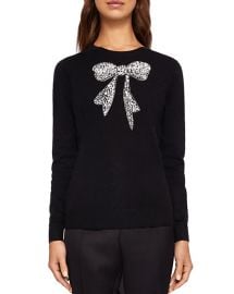 Ted Baker Bowsi Bow Embellished Sweater at Bloomingdales